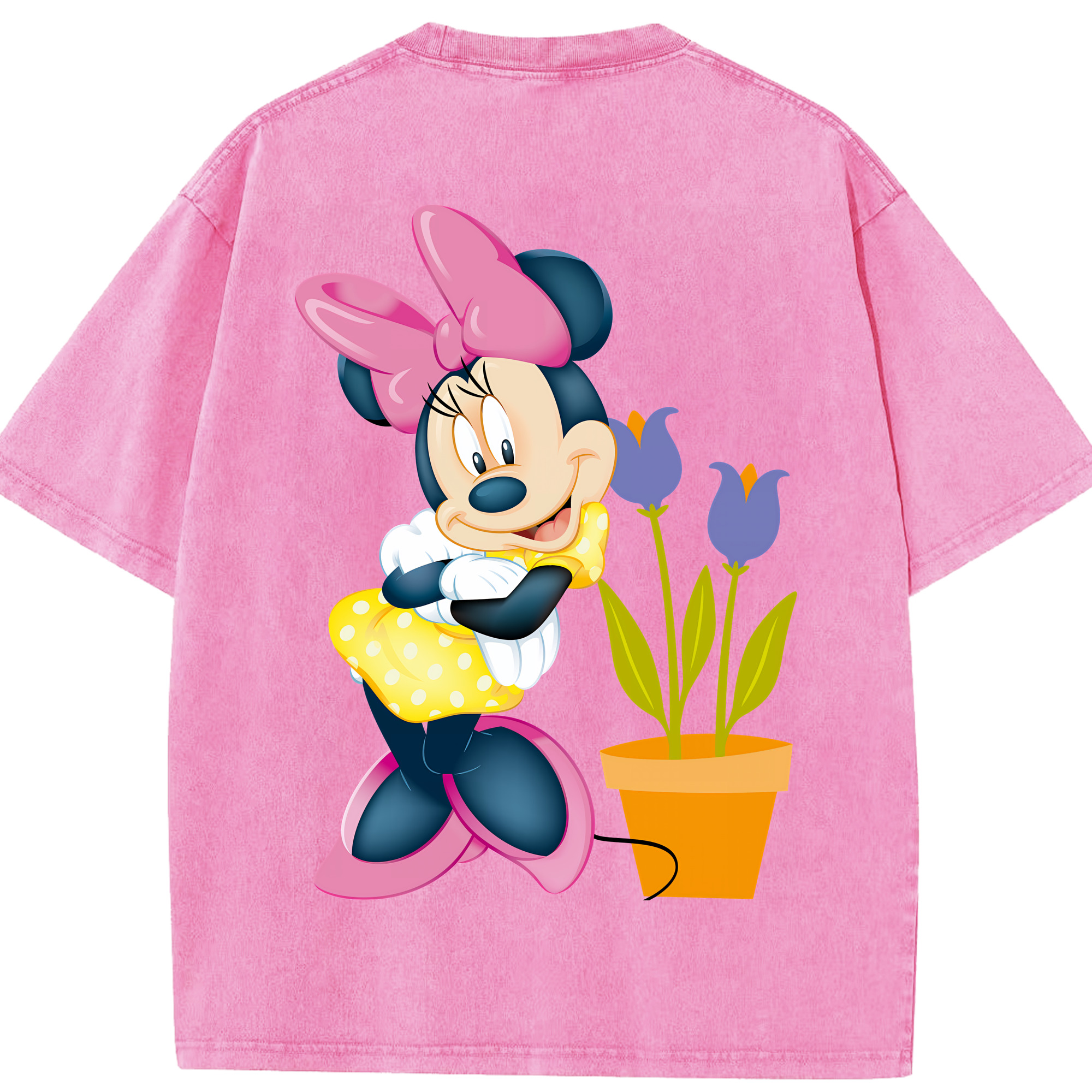 （画像用） ミッキーマウス Mickey Mouse 綿100% ヴィンテージ風 半袖Tシャツ（背面プリント）